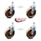 Service Caster 6 Inch High Temp Phenolic Wheel Swivel 1/2 Inch Threaded Stem Caster Set SCC SCC-TS20S615-PHSHT-121315-4 - alternate 3